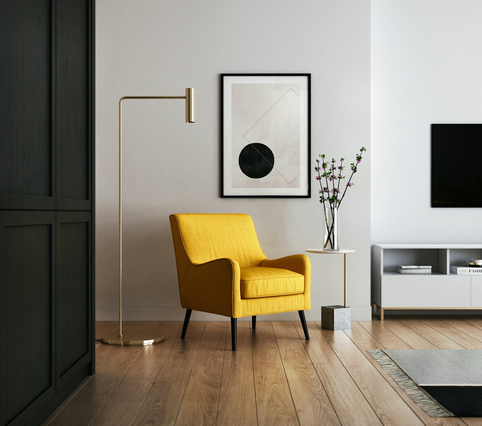 Luxury contemporary living room interior
